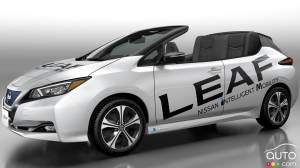 Un cabriolet Nissan LEAF Open Car présenté à Tokyo